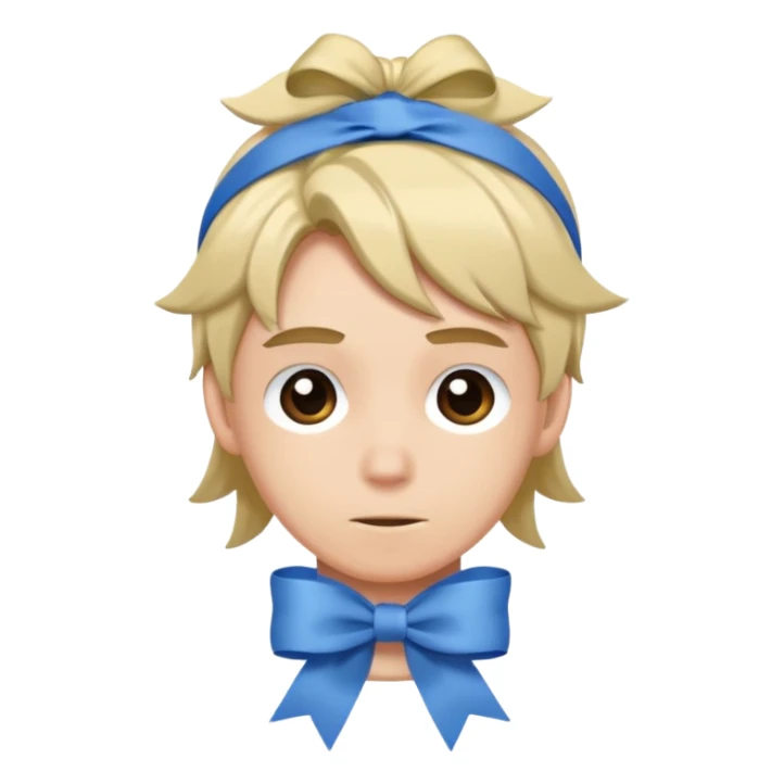 Caseoh but with with a ribbon on his hair sticker