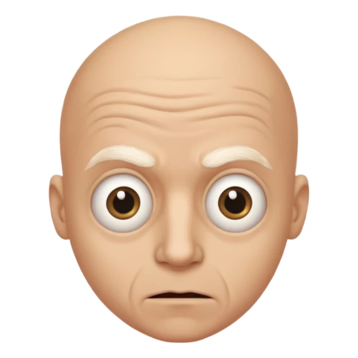 homme sans cheveaux et un fou sticker