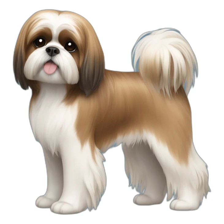 Dog Shih Tzu with long hairs full-body sticker