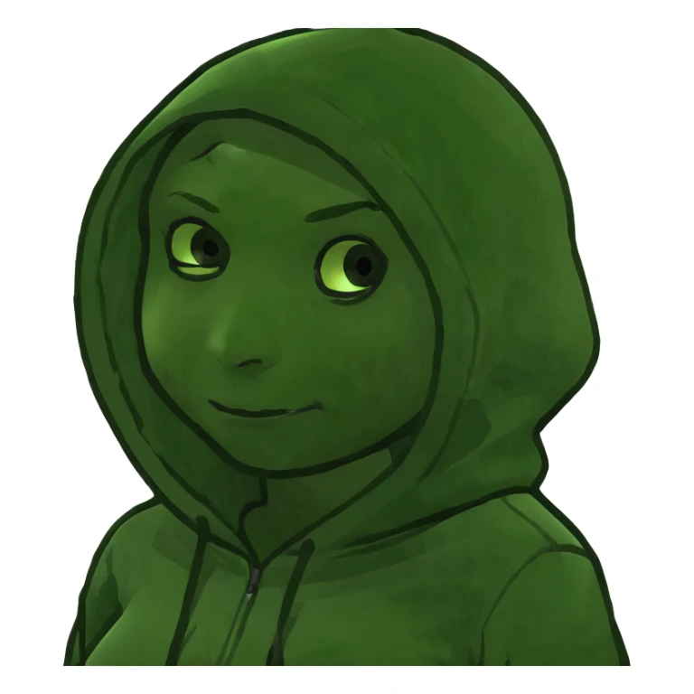 Girl with hoodie sticker
