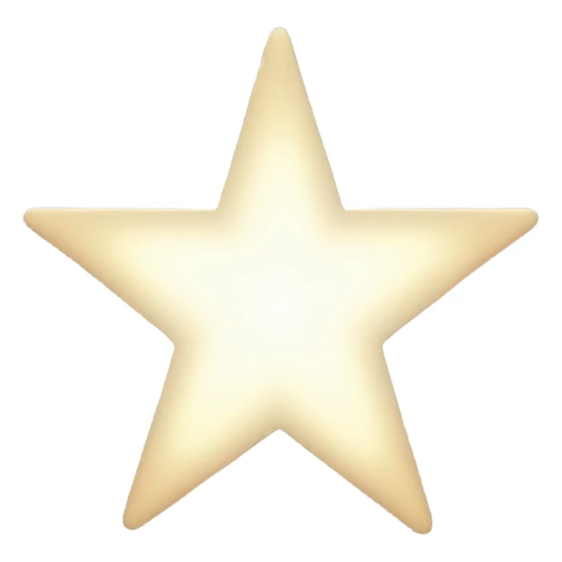 Bright white star sticker