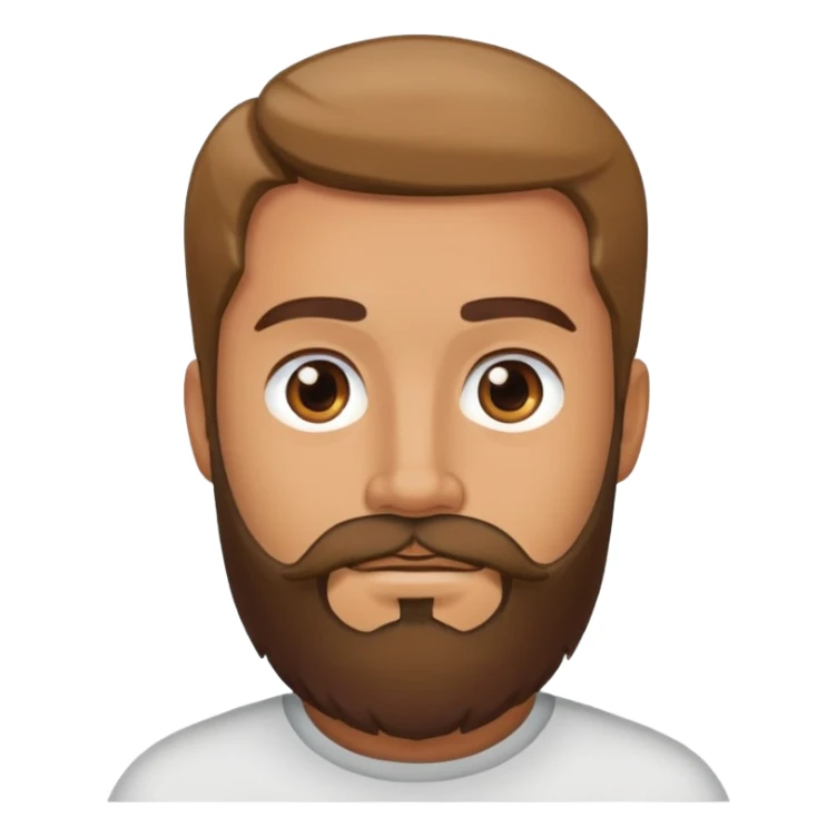man with beard and straight hair sticker
