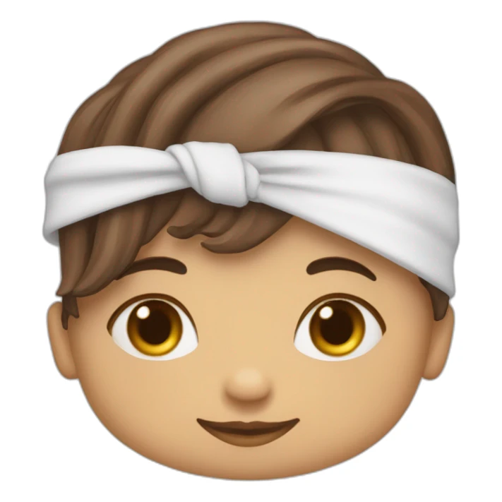 gele ogen met bruine haar en wite huidskleur kort sticker