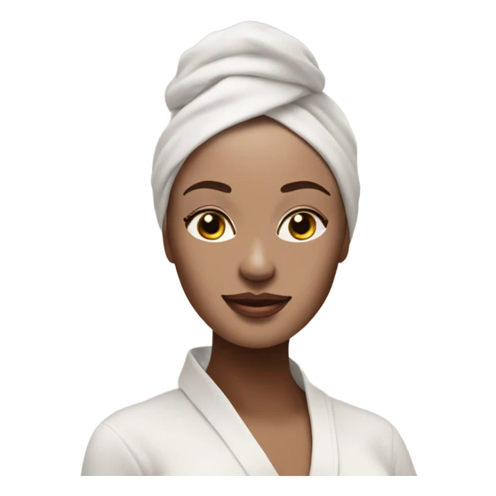 Lady with light pueple face mask spa beauty full face relaxing sticker