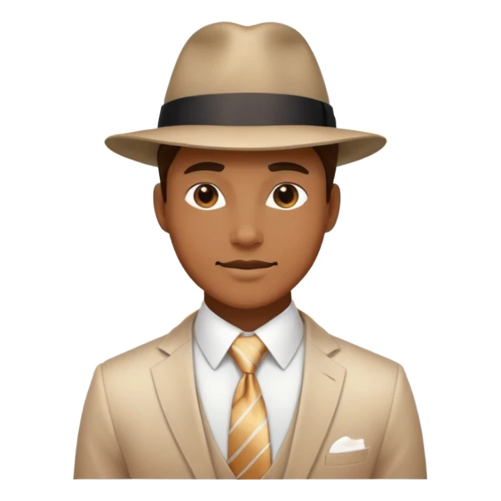 Glowing masculine energy with integrated fashion accessories like hat and tie, ethereal style inspiration, flowing aura sticker