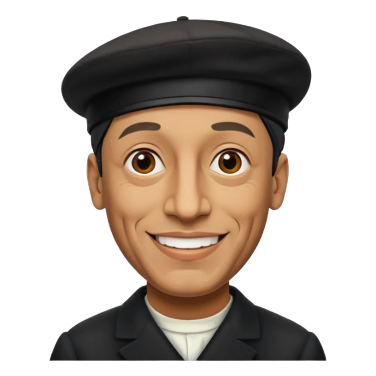 Pablo Picasso wear black berret hat sticker