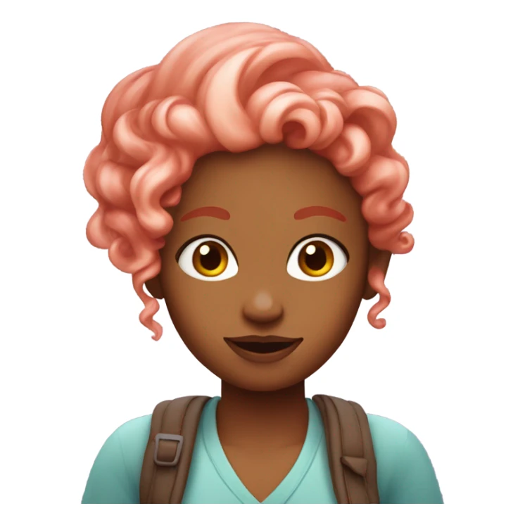 Girl with ice cream hair redhead sticker