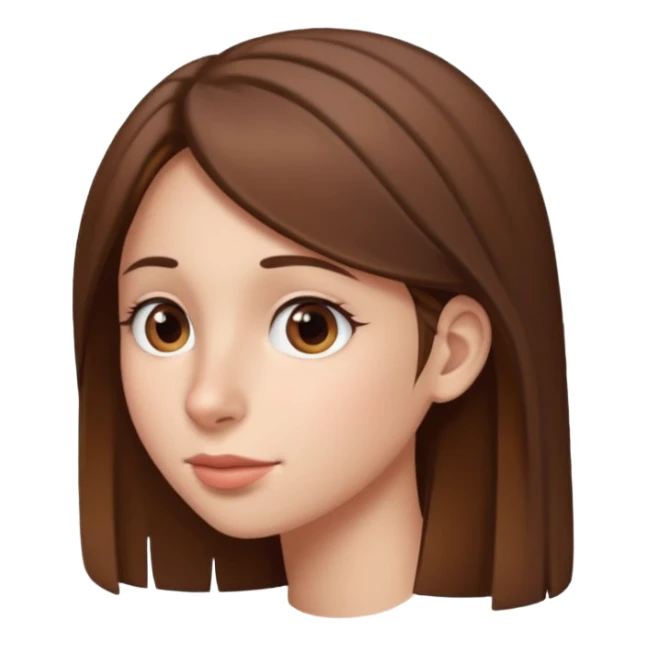 girl with big nose, side view sticker