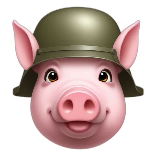 pig in military helmet F.A.S.T. sticker
