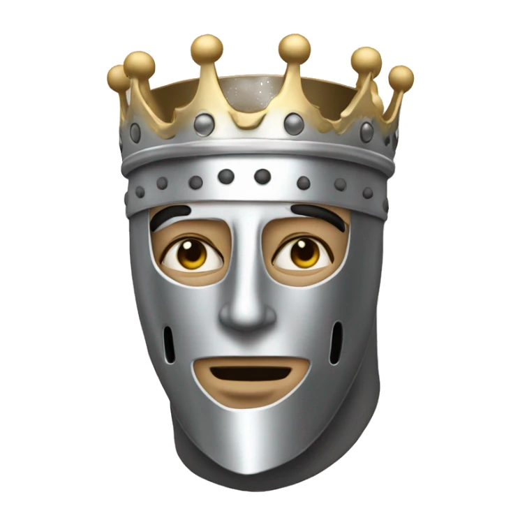 king baldwin IV in silver full face mask up sticker