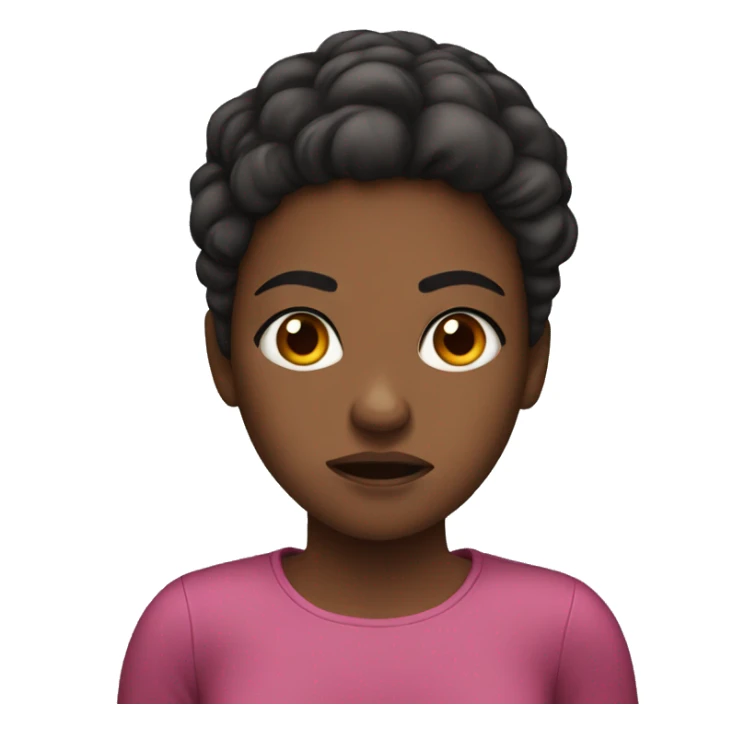 Black girl annoyed face  sticker