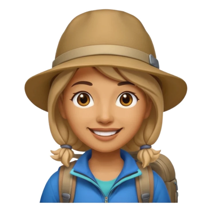 memoji face iphone: celebrity women hiking sticker