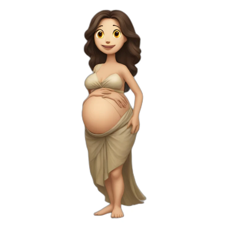 Pregnant John carter with a cinesite logo sticker