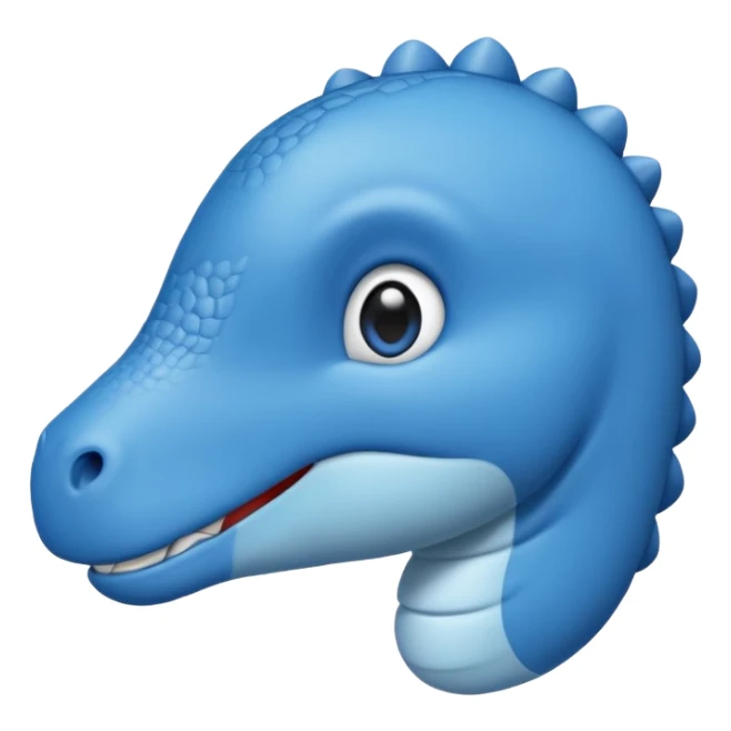 As un emoji de el dinosaurios ANQUILOSAURIO de perfil en color azul que sea bebe y tenga un efecto mas animado que sea mas animado y sin tantos picos  sticker