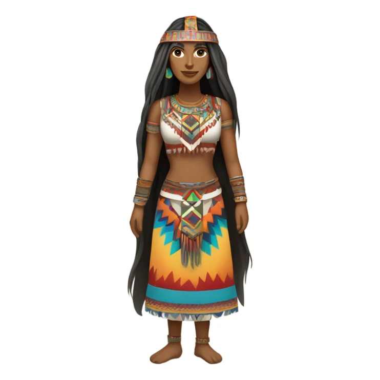 Aztek full body woman sticker