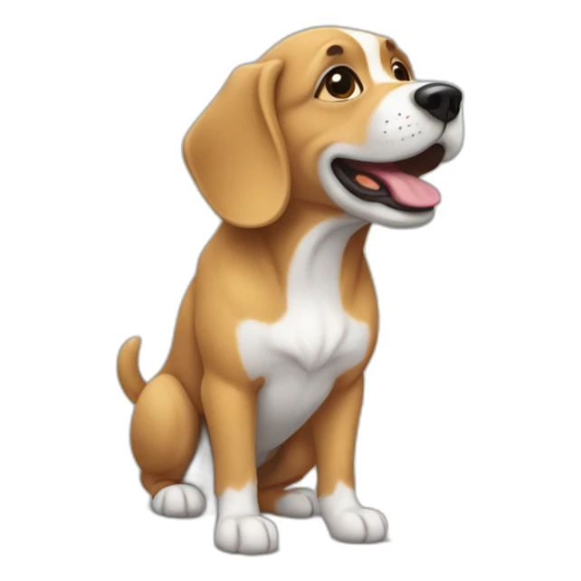 un chien qui fait un pouce en l air sticker