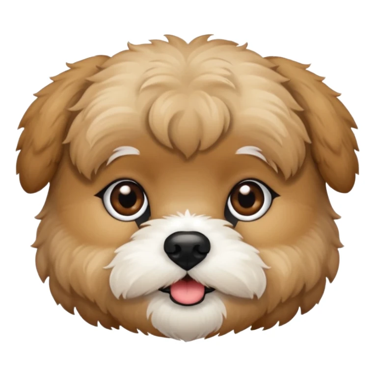 Shihpoo face all tan color, no white sticker