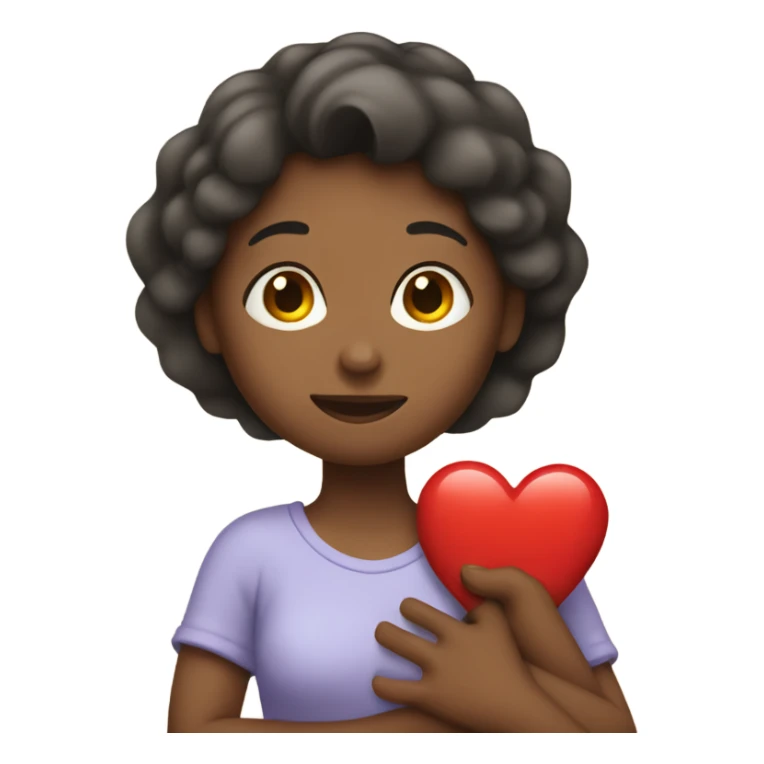 Mother holds her heart in her arm sticker