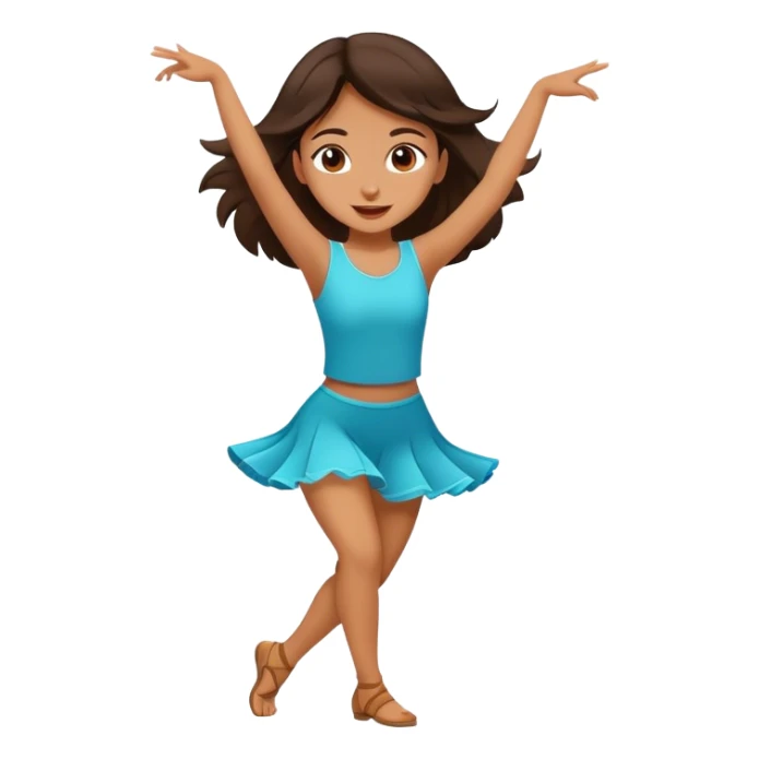 Fantastic dance emotion!!! (brunette girl) sticker
