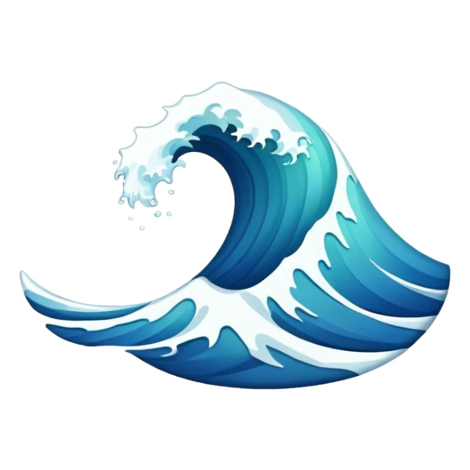 A wave from the music mill. The background should be transparent. sticker