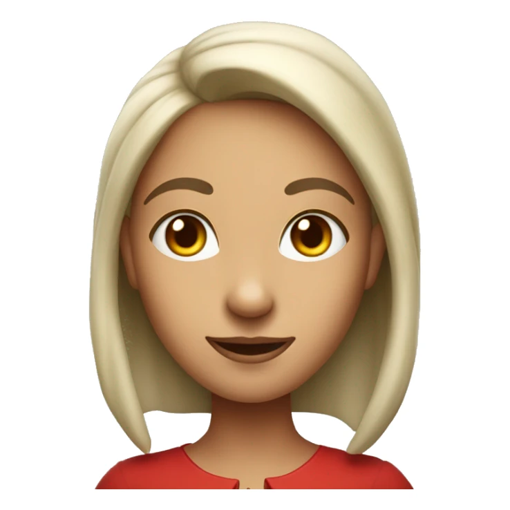 A woman elf with long pointed ears in a red shirt  sticker