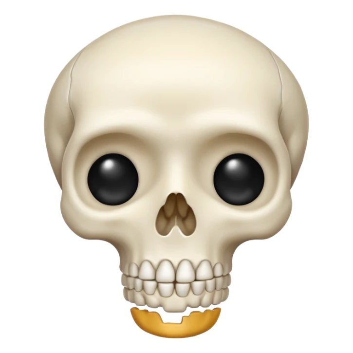 can you generate simple emoji about healthy bone make it cute sticker