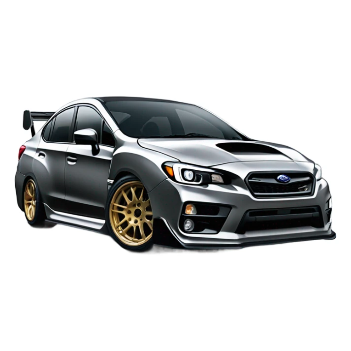 Subaru WRX slammed to the ground sticker