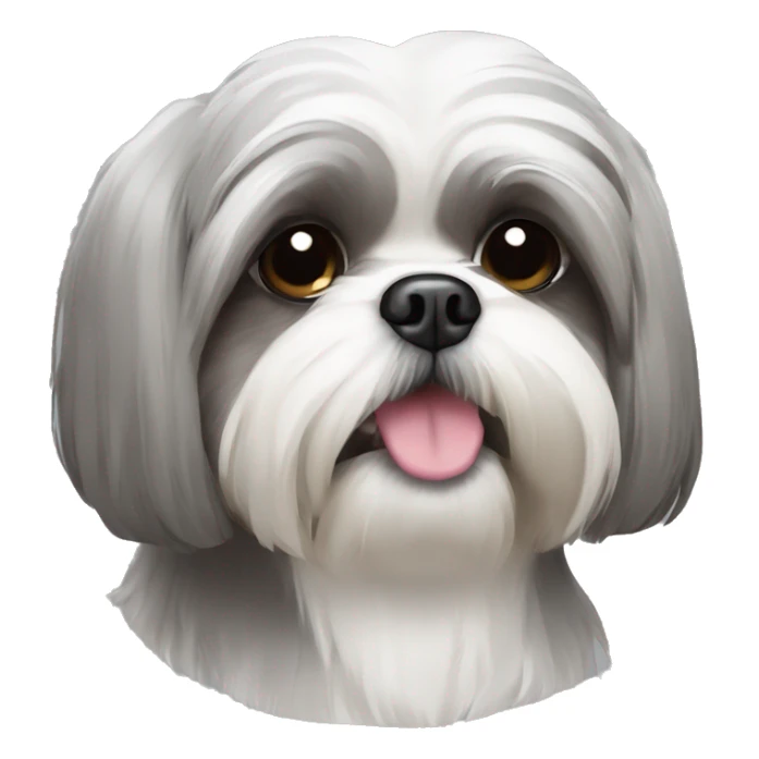 Grey shih tzu sticker