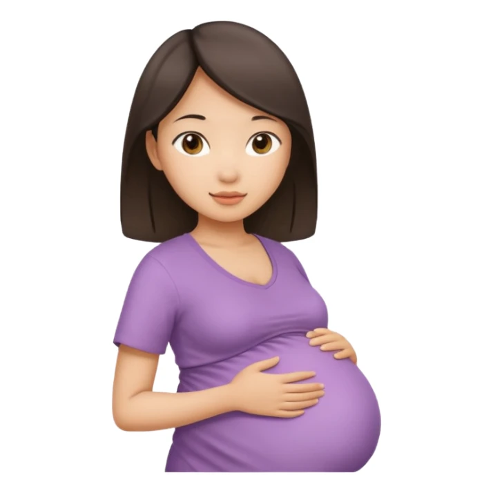 Newly pregnant Asian girl  sticker