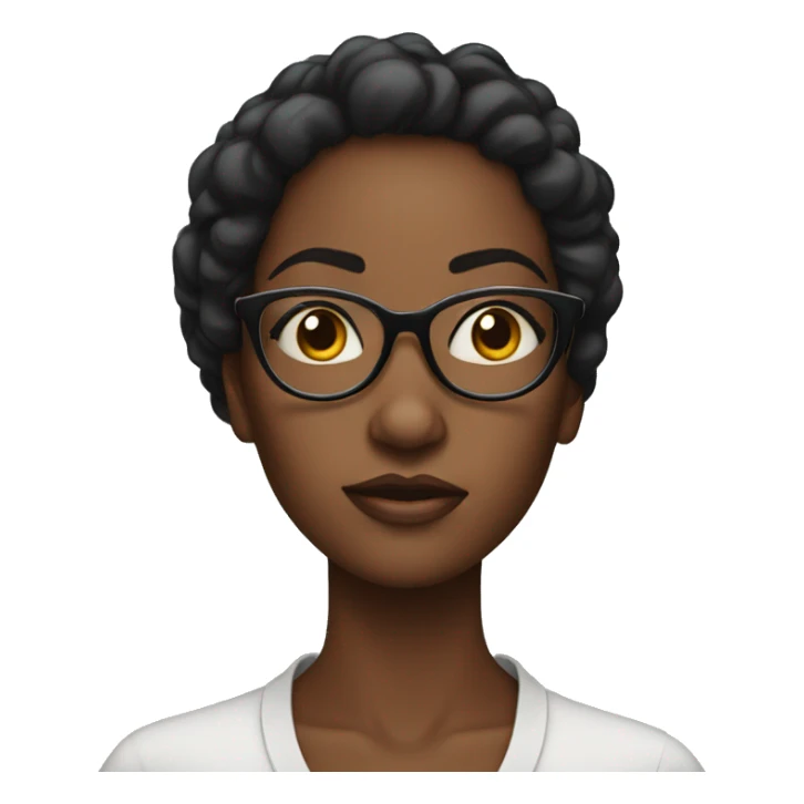 Beautiful black woman with glasses rolling her eyes  sticker