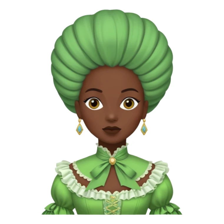 marie Antoinette green fashion dark skinned woman sticker