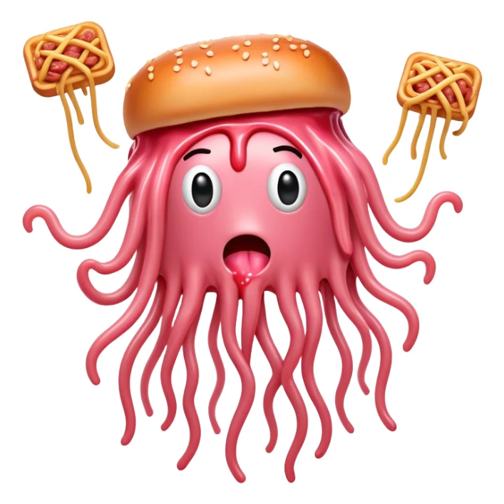  SPAM meat melted pink dripping sauce flying spaghetti monster sticker
