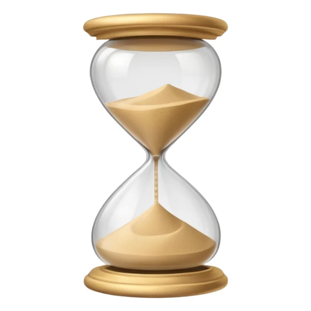 simple minimalist sand-clock only the glass and the sand sticker