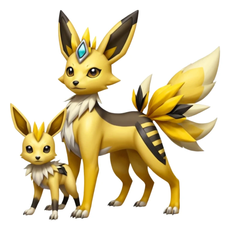 Meloetta-Renamon-Umbreon-Jolteon-Beedrill-Manectric-hybrid-fusion, full body sticker