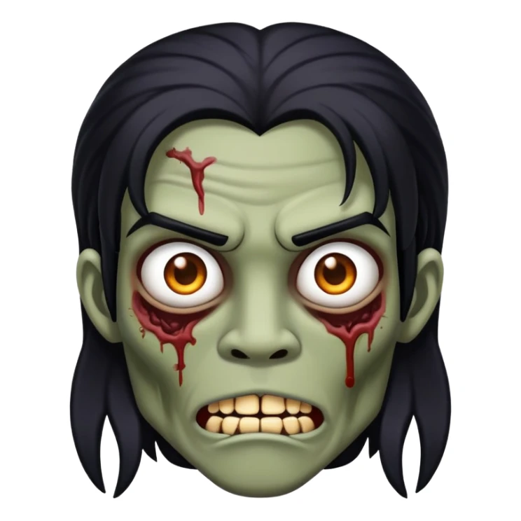 Zumbi cabelo longo sticker