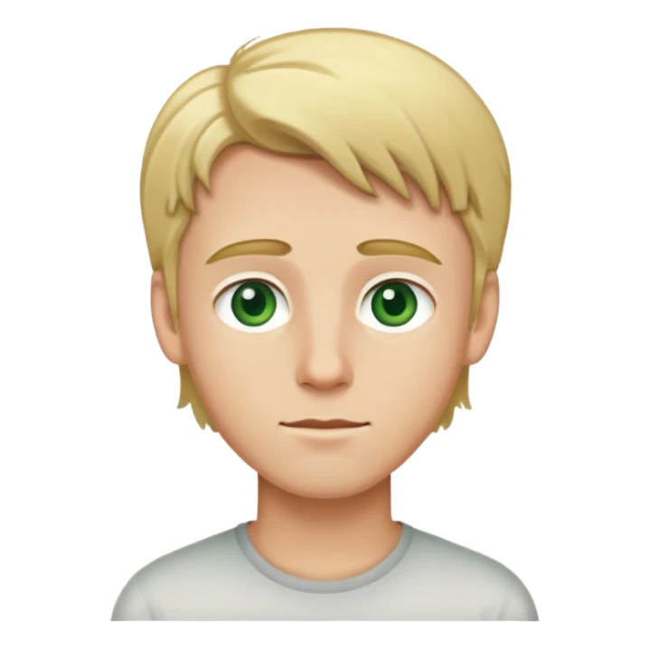 tall boy with blond hair and brown and green eyes sticker
