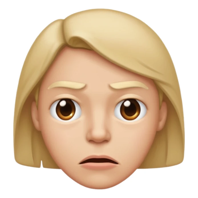 😖 mouth but 😒 eyes sticker