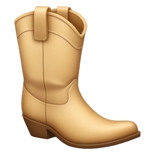 One set of beige cowboy boots sticker