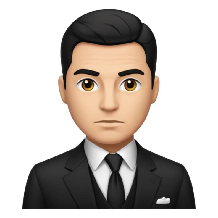 Mafia enforcer, suit and tie, sticker
