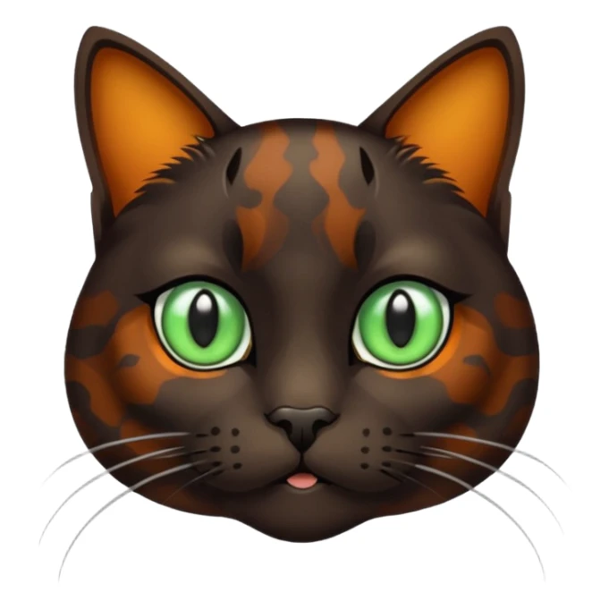 dark tortoiseshell cat pale green eyes sticker