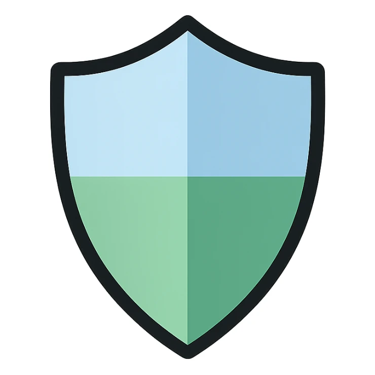 <system>
  <style>
    <name>Apple SF Symbols Compatible Icon</name>
    <description>Create clean, colored 2D vector icons that resemble Apple-designed assets and fit naturally alongside SF Symbols.</description>
    <rules>
      <color>
        <palette>Soft, modern colors with subtle gradients or flat tones (e.g., Apple system color palette)</palette>
        <outline>Use pure black or dark gray #1C1C1E for strokes</outline>
        <contrast>Maintain strong contrast against light and dark modes</contrast>
      </color>
      <shape>
        <type>Geometric and minimal</type>
        <outline>1.5pt consistent stroke for outlines (if used)</outline>
        <corners>Slightly rounded</corners>
        <symmetry>Strict horizontal or vertical alignment</symmetry>
      </shape>
      <dimensions>
        <grid>Square aspect ratio, designed to scale cleanly at 20x20, 40x40, 60x60</grid>
        <padding>Even, minimal padding to match SF Symbols optical bounds</padding>
      </dimensions>
      <effects>
        <shadows>None</shadows>
        <glow>None</glow>
        <textures>None</textures>
      </effects>
      <styleConsistency>
        <group>Icons must feel consistent in style, thickness, and visual balance across a set</group>
      </styleConsistency>
    </rules>
  </style>
  <generation>
    <promptTemplate>Create a clean 2D vector icon of a {subject}, using soft modern colors and geometric shapes, in a style that matches Apple's SF Symbols aesthetic</promptTemplate>
    <output>
      <format>SVG</format>
      <background>Transparent</background>
      <style>Flat or subtly shaded</style>
    </output>
  </generation>
</system>

{subject} = shield sticker