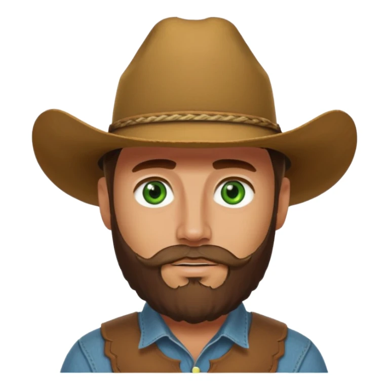yellowstone dutton ranch cowboy with beard and green eyes sticker