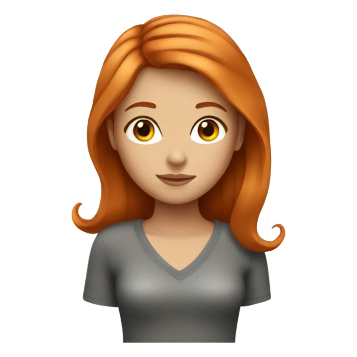 Beautiful girl with ginger hair sticker