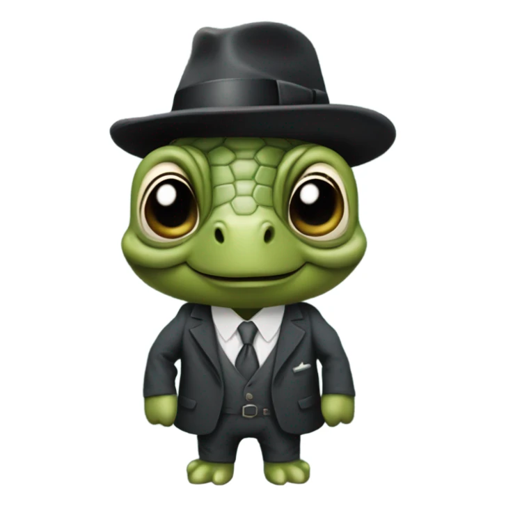 Old gangster turtle with too much cash sticker