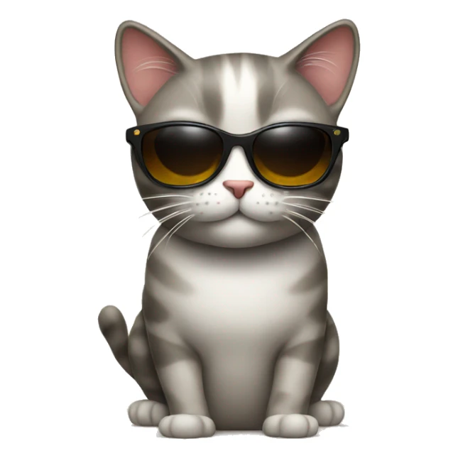 Cat with sunglasses sticker
