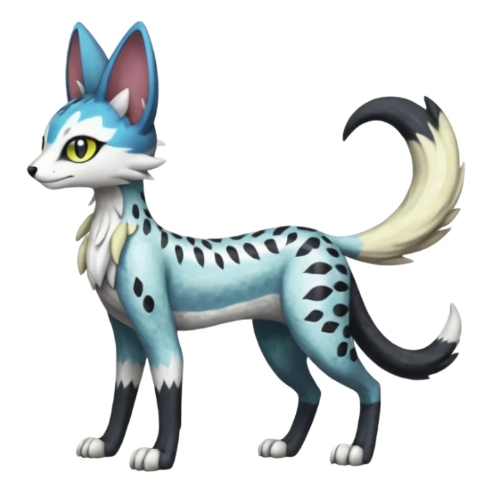 Meloetta-Trico-Silvally-Nargacuga-Sergal-Serval-Fakémon-creature-hybrid sticker