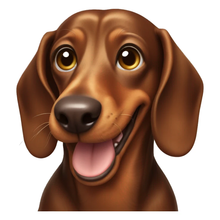 The brown dachshund is smiling sticker