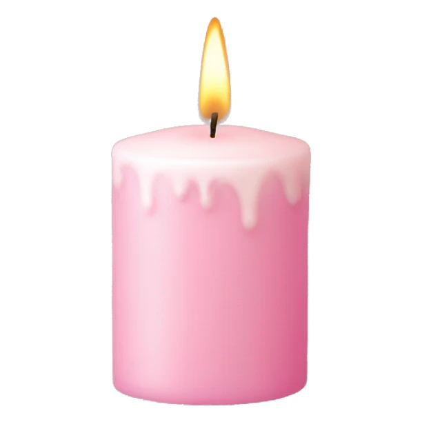 christmas pastel pink candle  sticker