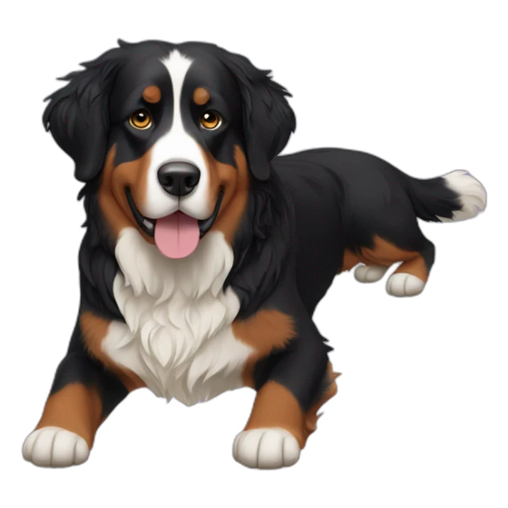 Bernese Mountain Dog side profile sticker