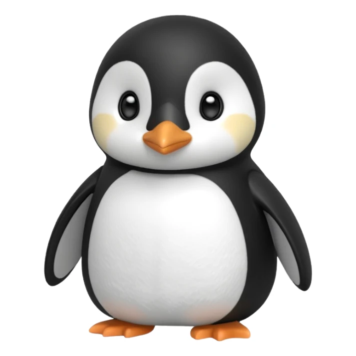 A penguin in the style of a Sylvanian Families doll sticker